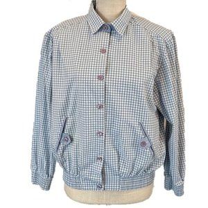 ALFRED DUNNER Casual Blue Checkered Jacket Petite 8
